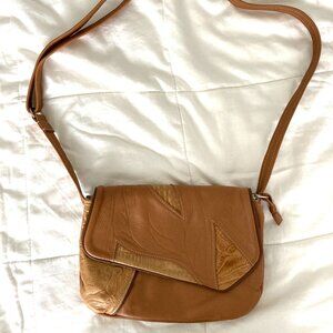 Camel brown leather purse
